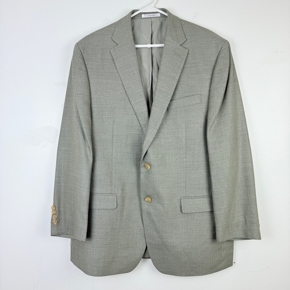 Lauren Ralph Lauren Silk Wool Blazer 44R | Gray Sport Coat Classic Menswear